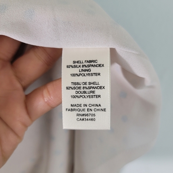 Rebecca Taylor Ikat Sleeveless Polkadot Wrap Dress Sz 2 White/Blue Ruffle - Picture 11 of 12